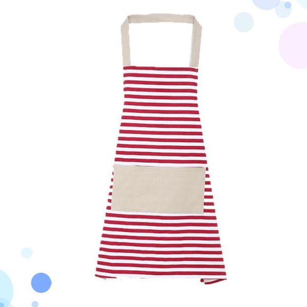 

aprons 1pc thicken stripe apron working kitchen cooking el fashion cotton (red)