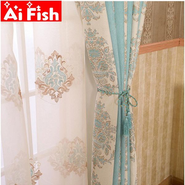 

chenille flannel blackout curtains fabric cloth for living room delicate jacquard stripe splicing craftsmanship curtains my268#4