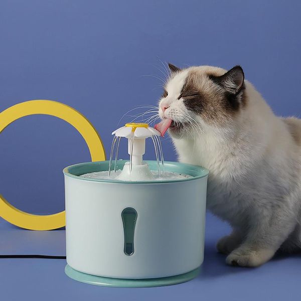 

sixpenny 2021 cat bowl pet intelligent electric filtering mobile night drinking and feeding combined water feeder