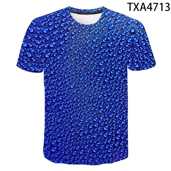 

men's t-shirts water drop 3d t shirt 2021 est stylish trendy t-shirt men women casual short sleeve kids o-neck streetwear shirts, White;black