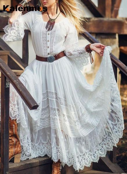 

dress women long o neck high street dance wedding prom party night fashion three quarter hollow out flare sleeve dresses casual, Black;gray