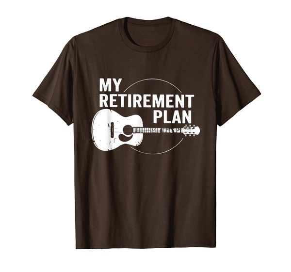 

my retirement plan guitar funny musicians t-shirt, White;black
