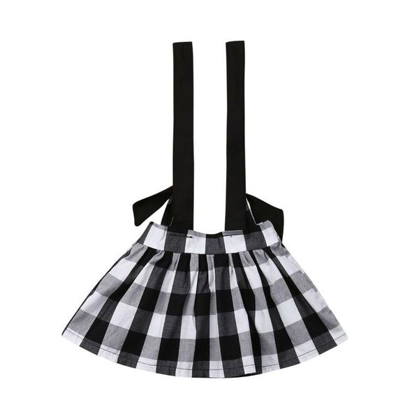 

skirts toddler baby girl checks party princess strap skirt summer clothing 6m-4y, Blue