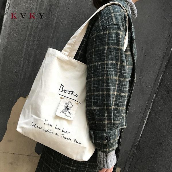

shopping bags women canvas tote large shoulder cotton cloth shopper bag female handbag eco reusable beach for 2021