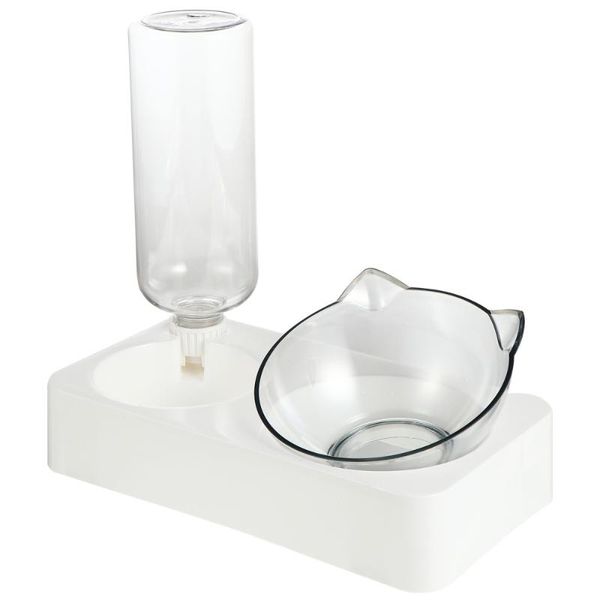

1 set cat feeder water dispenser holder pet automatic feeder pet waterer