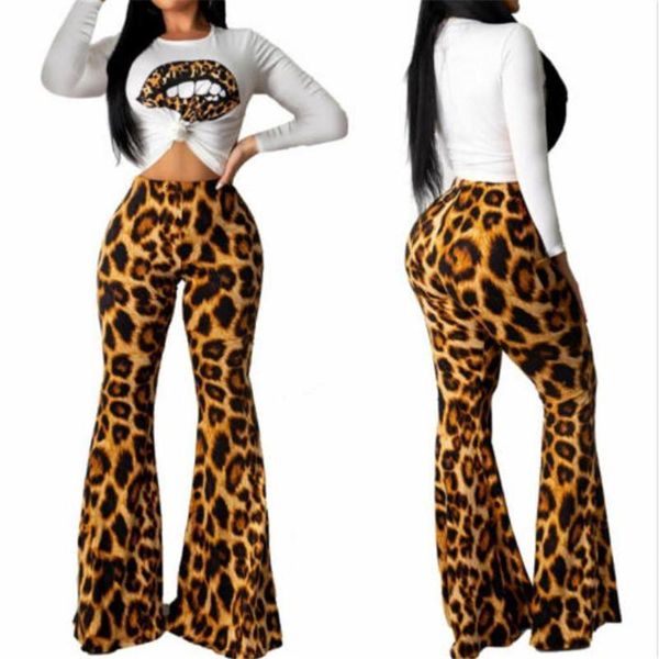 

new 2021 women's 2 piece outfits ladies casual leopard print lips long sleeve crop long pants females new clothing sets, Gray