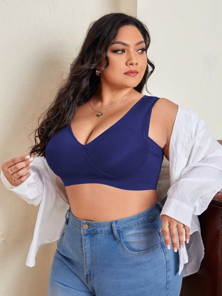 

plus solid bra h31w#, Black;white
