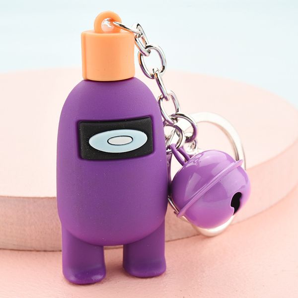 

game among us cartoon designed keychains for adults kids fashion anime cute keyring car ring pendants for party decorations