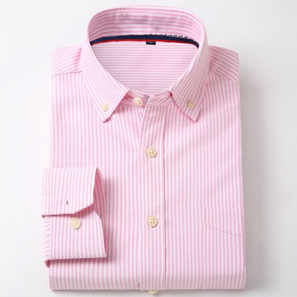 

men oxford katoen slim fit casual button-down shirts long mouwen effen plate printed office clothing, White;black