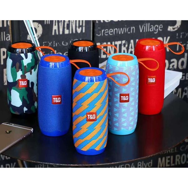 

tg106 bluetooth wireless speakers subwoofers handsstereo bass support tf usb card aux line in hi-fi loud mini portable outdoor speaker 6 col