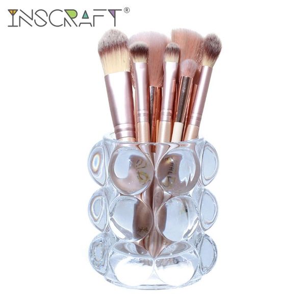 

crystal glass beads makeup brush holder pen pencil storage cup cosmetic tools organizer