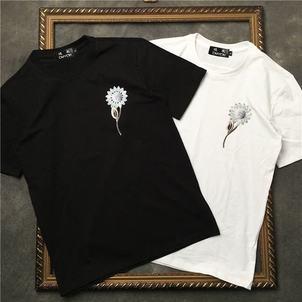 

2021 new barrett men's short-sleeved t-shirt left chest suower print women t shirts|streetwear 2191001542 nxm5, White;black
