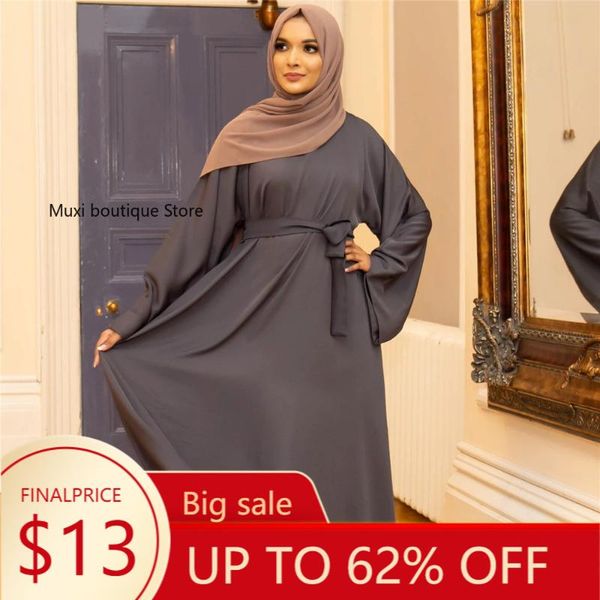 

casual dresses abaya dubai turkey muslim fashion hajiab dress kaftan islam clothing simple basic middle east plain plus size robe, Black;gray