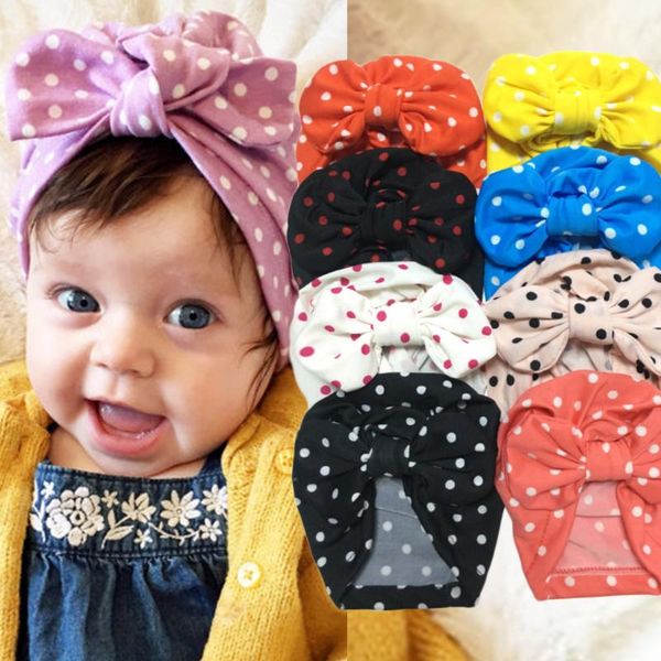

beanies children cap bow wave point set of head fashion baotou baby hats