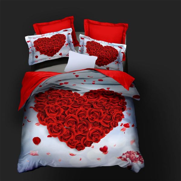 

bedding sets 3d duvet cover valentine's day flowers quilt with pillowcases design animal lion in stock