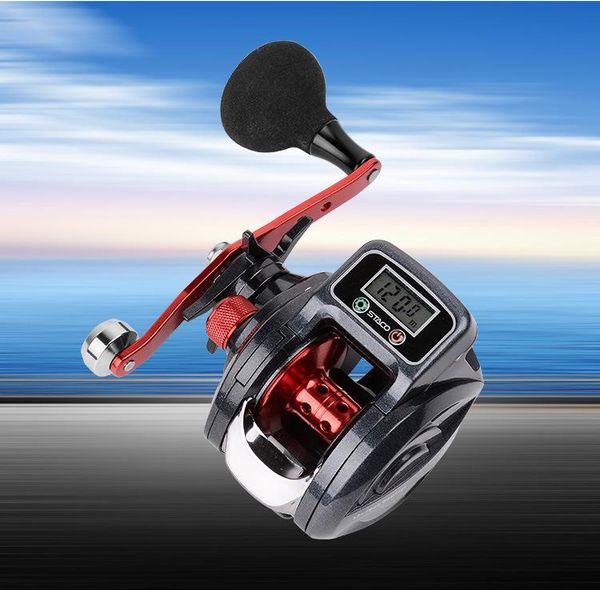 

left right fishing reel with digital display baitcasting line counter 9+1ball bearing reel 6:3:1 bait casting fishing gear