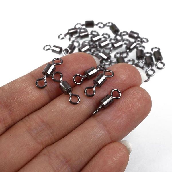 

fishing hooks tool barrel bearing connector swivel ring 100pcs solid heavy duty ball