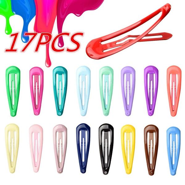 

hair accessories 17pcs women girls cute colorful waterdrop shape hairpins sweet clips barrettes slid clip fashion, Slivery;white