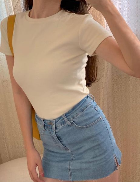 

women's t-shirt 2021 women shirt 8 style cotton short sleeve red, White