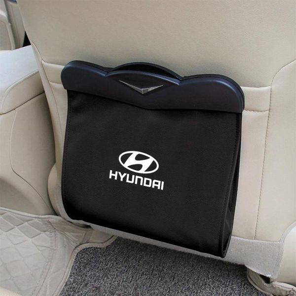 

car organizer seat back trash can garbage holder for sonata ix35 i20 i30 azera elantra accent santa genesis tiburon