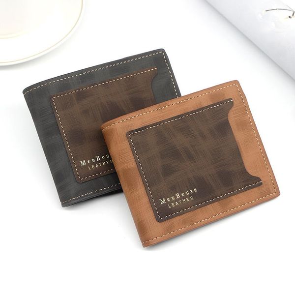 

wallets men's wallet personality fashion hinge stamping printing short frosted casual, Red;black