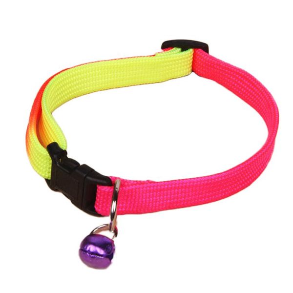 

cat collars & leads accessories collar small dog chihuahua random 1pc pet with bell gradient color adjustable buckle supplies