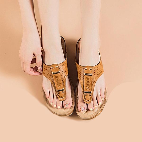 

if ifond women's sandals ladies wedges flip flops 2021 fashion platform casual female beach shoes open toe slides, Black