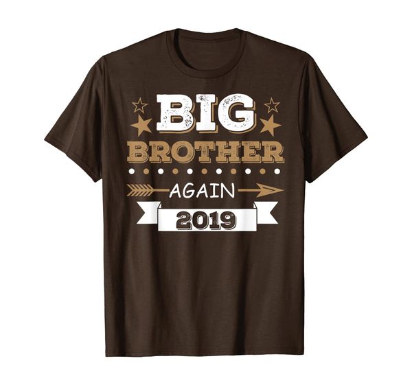 

promoted to big brother again 2019 vintage arrow t-shirt, White;black