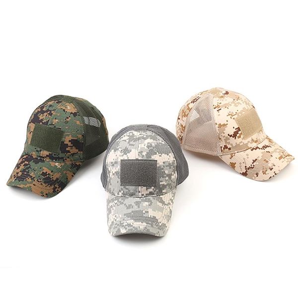 

outdoor hats balight tactical army hat sport snapback stripe camouflage simplicity camo hunting mesh cap, Black;white