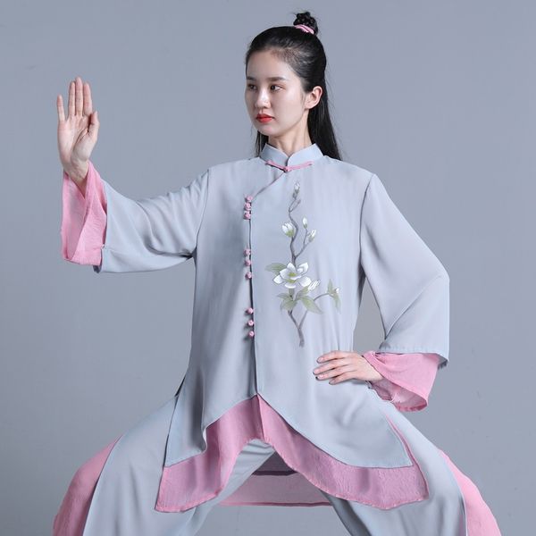 

chinese taichi uniform kungfu clothing martial arts suit performance suits wushu costume kung fu outfit tai chi clothing 12433, Red