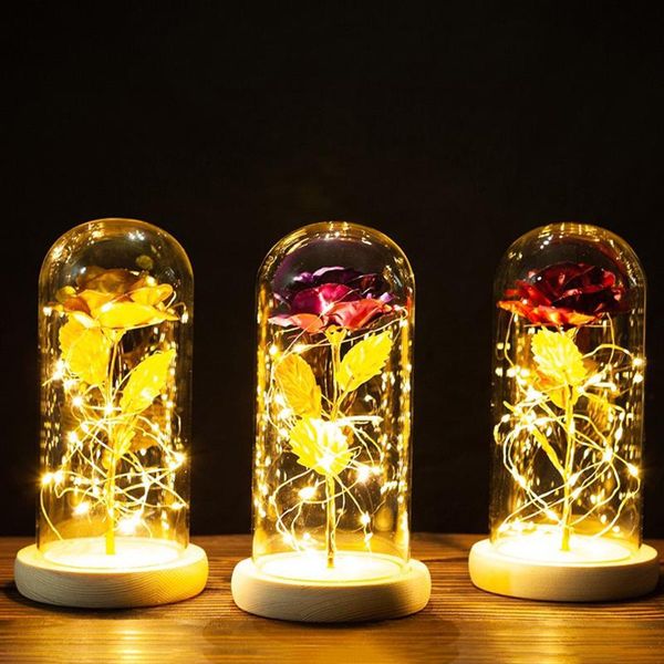 

decorative flowers & wreaths yoshouse beauty and bea st eternal flower ro se flask wed ding decoration artificial glass cover for valentine&