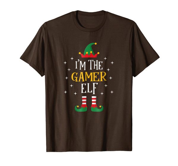 

i'm the gamer elf t shirt funny xmas gift family group, White;black