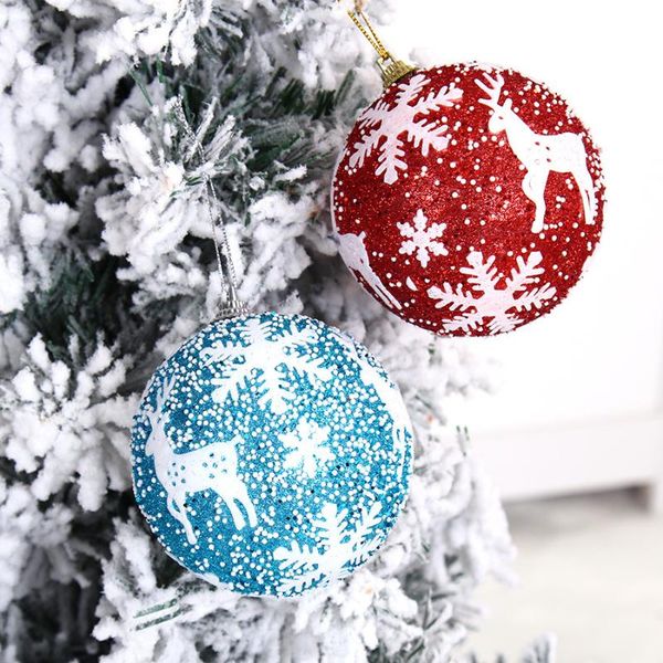 

party decoration 5pcs 8/10cm christmas tree pendant ball year home