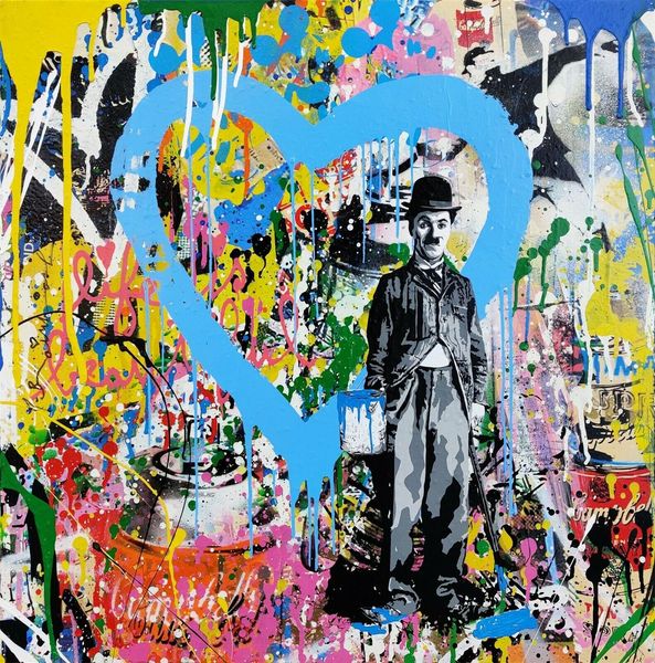 

large mr. brainwash "chaplin" 2017 home decor handcrafts /hd print oil painting on canvas wall art canvas pictures , f2102017