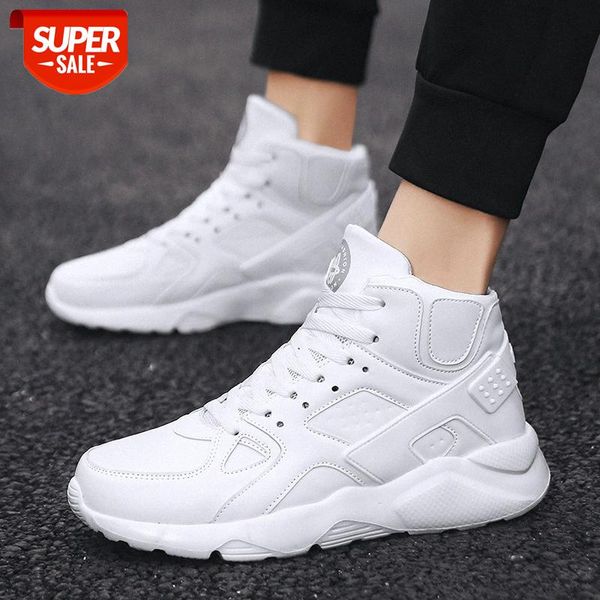 

large size wallace high men's shoes sports korean casual white trend student running #pq3o