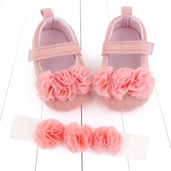 

athletic & outdoor kawaii princess single shoes infant toddler baby girls flowers soft solid prewalker headband casual shoes#35, Black