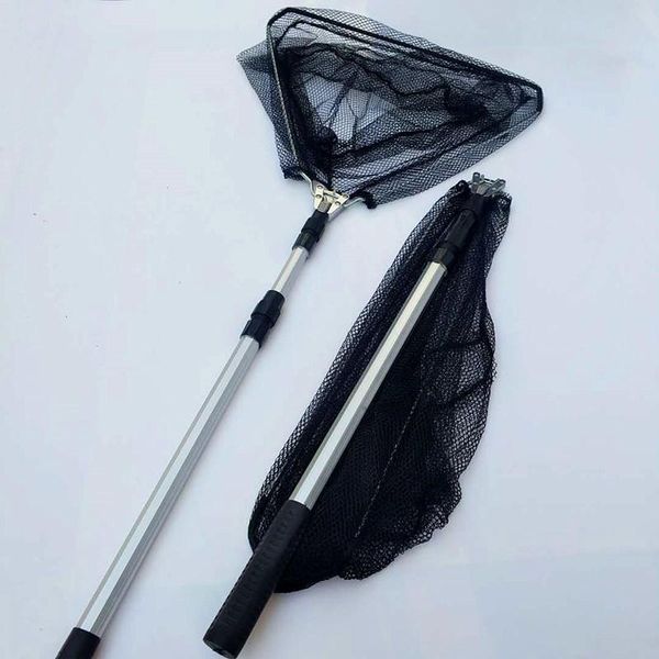 

aluminum alloy 40/50/60 retractable fishing net telescoping foldable landing net pole folding landing for fishing