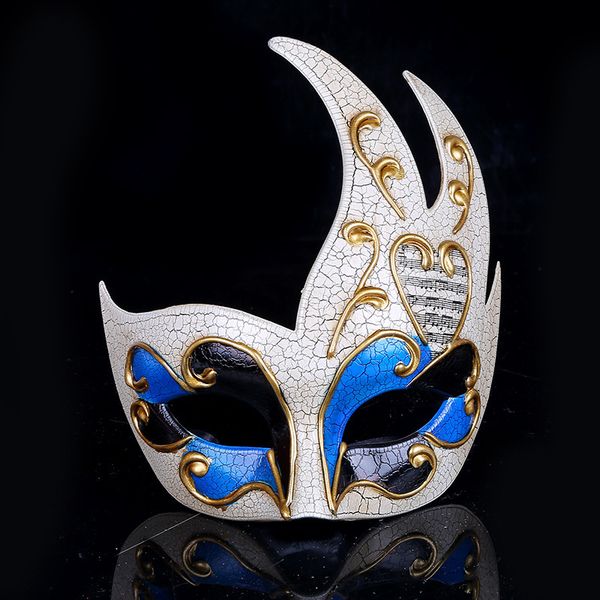 

venice flame shape crack men's mask party performance