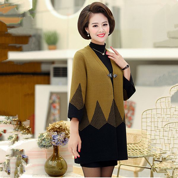 

2021 new spring autumn mesh outerwear mid-length korean women's cardigan elegant mother 6xl big wool jacket b235, White;black