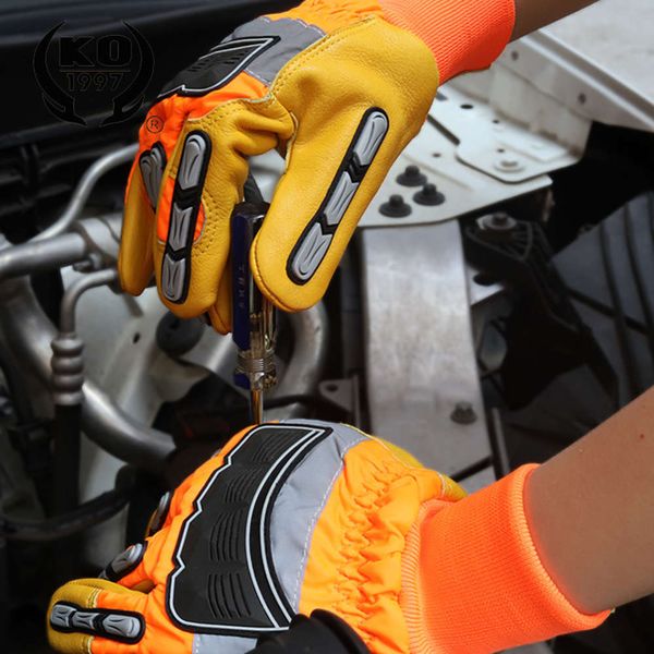 

warm motorcycle riding cowhide cold and frost ristant skiing glov