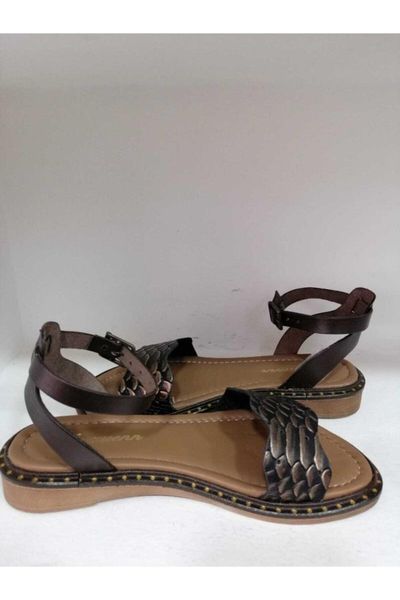 

sandals women's leather coffee, Black