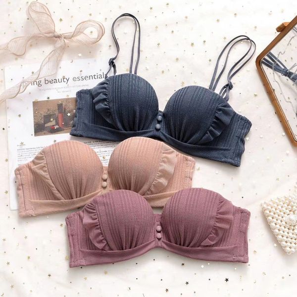 

fashion design new style small bra without steel ring, Red;black