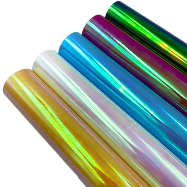 

window stickers 19"x39" htv heat transfer press tshirt cricut film 5 assorted colors rainbow for cameo diy