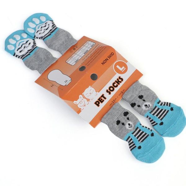 

dog apparel 16pcs/8 pairs pet footwear cotton socks supplies winter hosiery