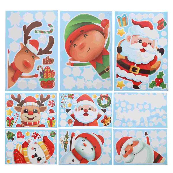 

window stickers 1 set xmas adorable decals glass festive