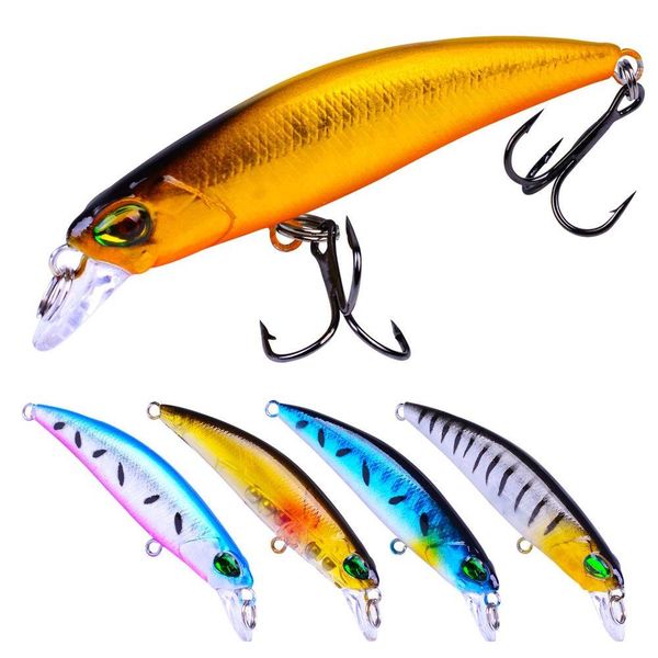

mixed 5 color 6.8cm 4.2g minnow fishing hooks fishhooks 8# hook plastic hard baits & lures pesca fishing tackle jllbto xmhyard