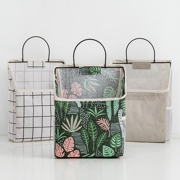 

storage bags household wall-mounted bag with side mesh organizer pe film sturdy clothing closet