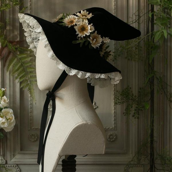 

party masks luxury halloween witch hat corduroy black/wine red/blue