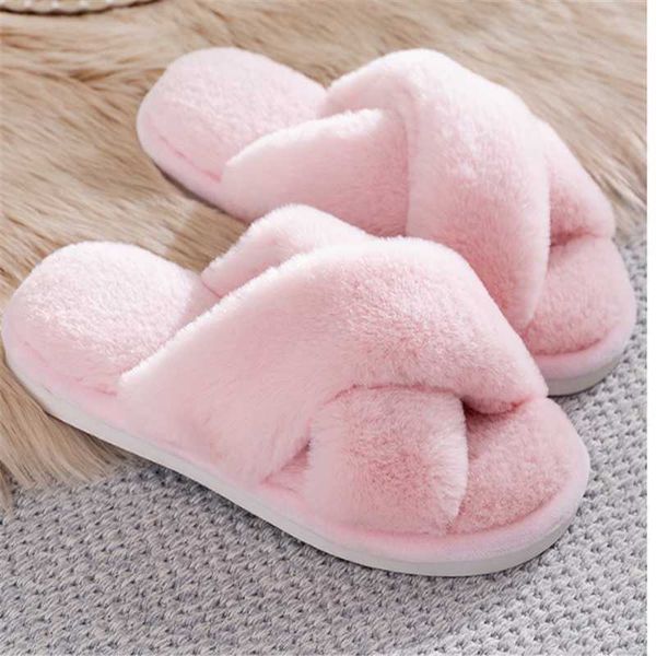 

2021 new women's solid color casual home warm slippers 1193 h0827, Black