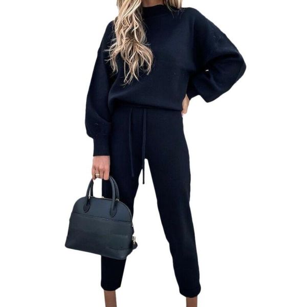 

women's two piece pants women ladies tracksuit set long sleeve sweatshirt sports trousers loungewear au, White
